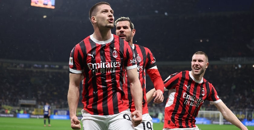 Milan vence a Inter de Milão e vai à final da Copa da Itália